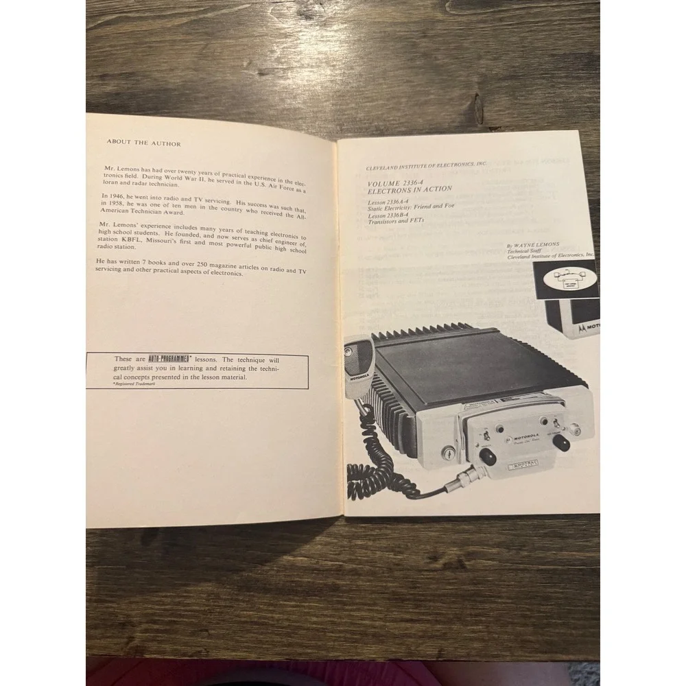 Cleveland Institute of Electronics Booklet Electrons in Action 2336-4